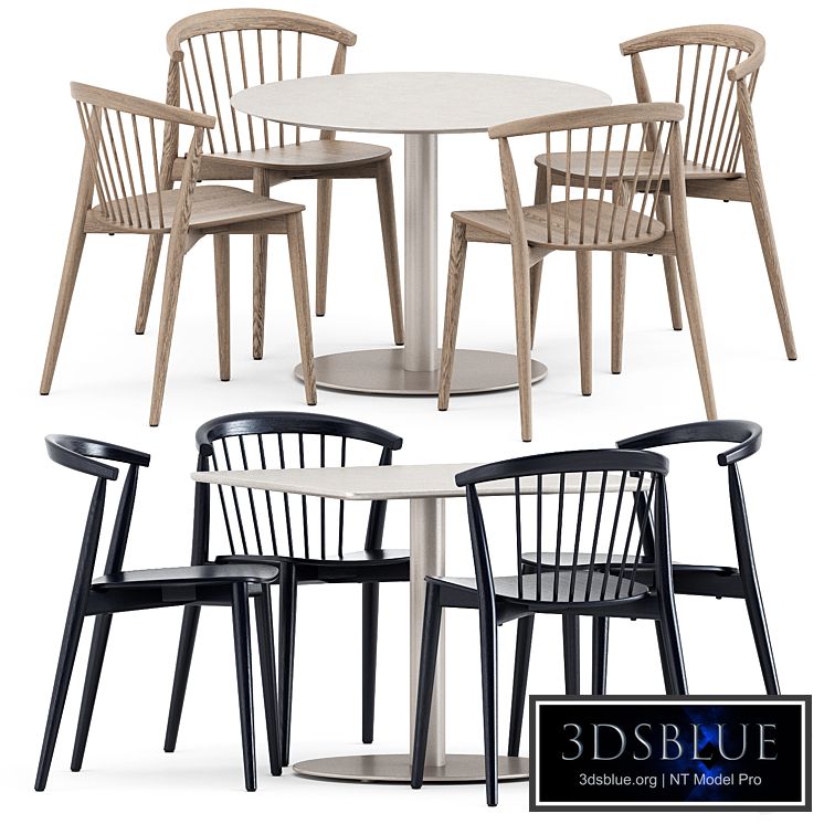 Newood chairs by Cappellini and T-table by Tribu