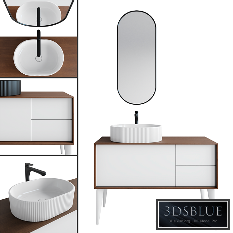 Vento washbasin and cabinet Atollo Kerama Marazzi