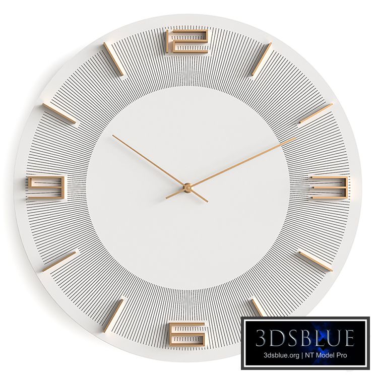 Wall clock KARE Leonardo White / Gold