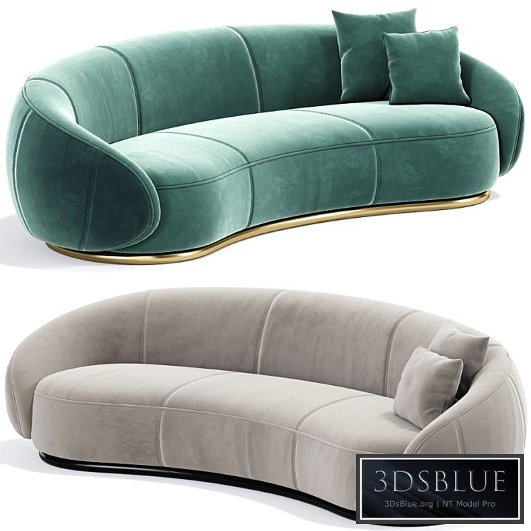 Ghidini long curved sofa