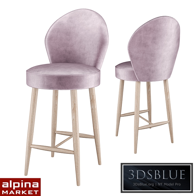 OM Upholstered bar stool IXORA