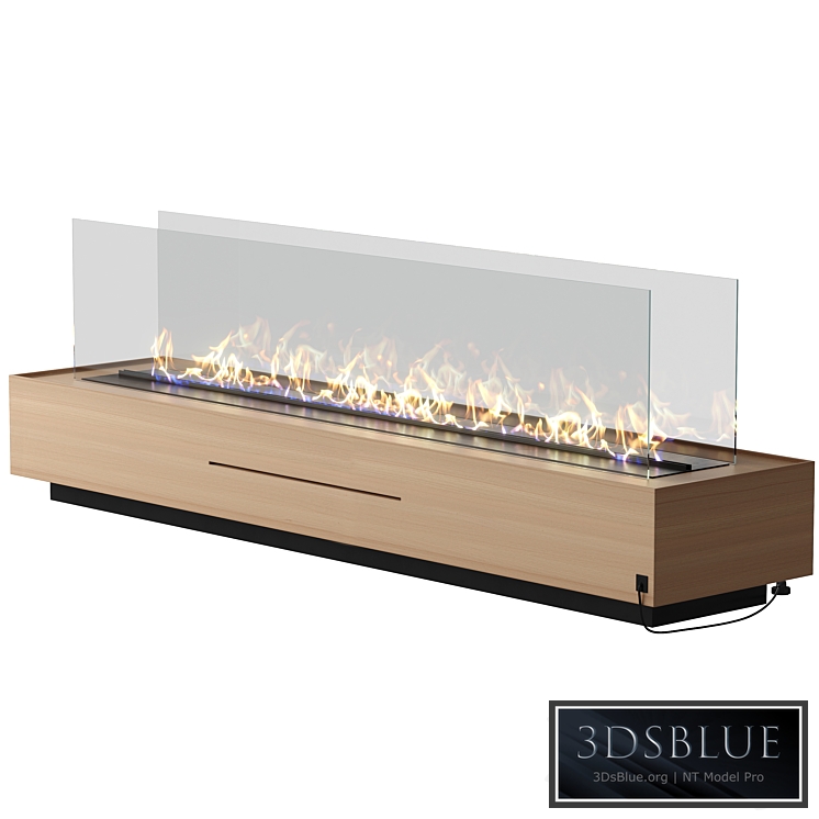 Independent wooden fireplace