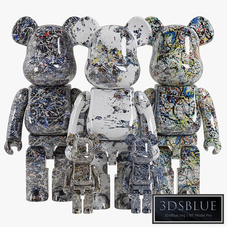 Bearbrick / Jackson Pollock