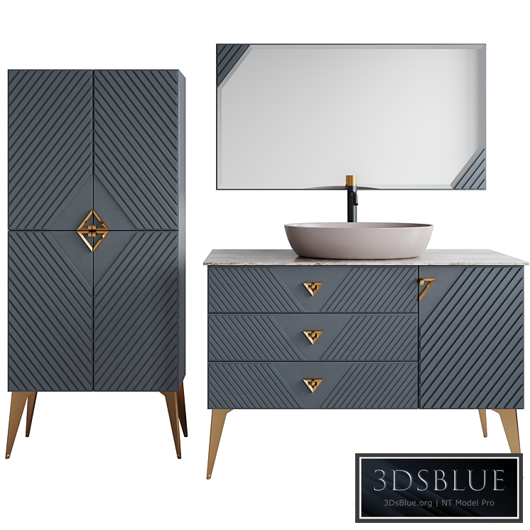 Bathroom furniture Tessoro Gala 80B / 40 (column Gala 70)