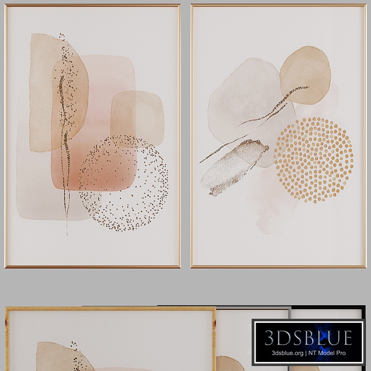 Canvas painting with frame 060