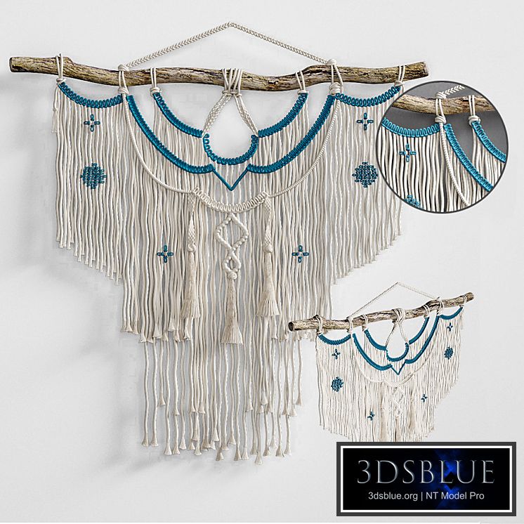 Macrame decorative panel