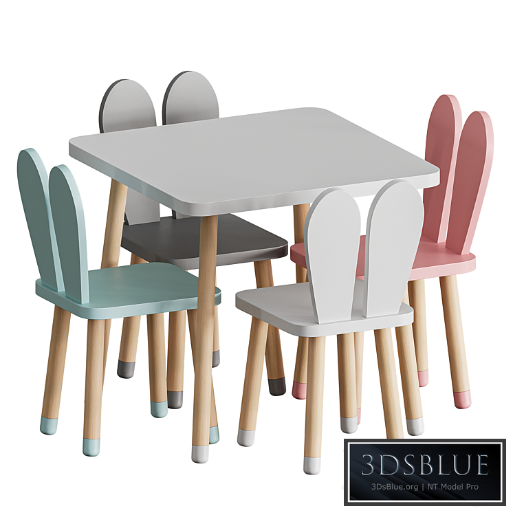 Nordic style chair bunny for children