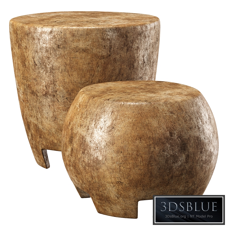 Tambour stools by Tinja / Wooden round chairs