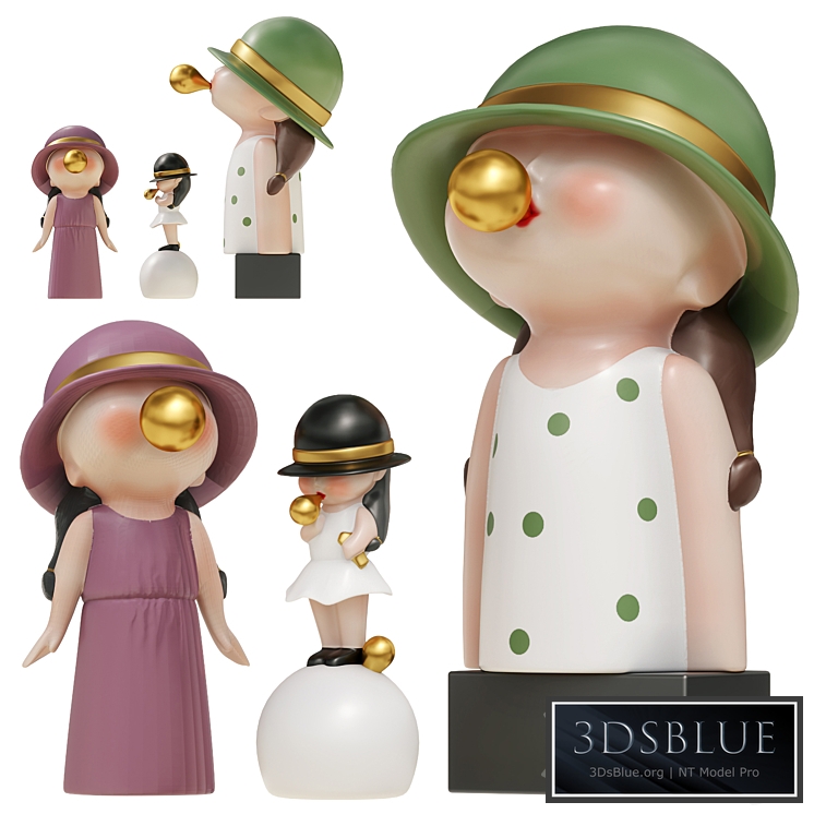 Bubble Blowing Figurine Statue Ⅰ