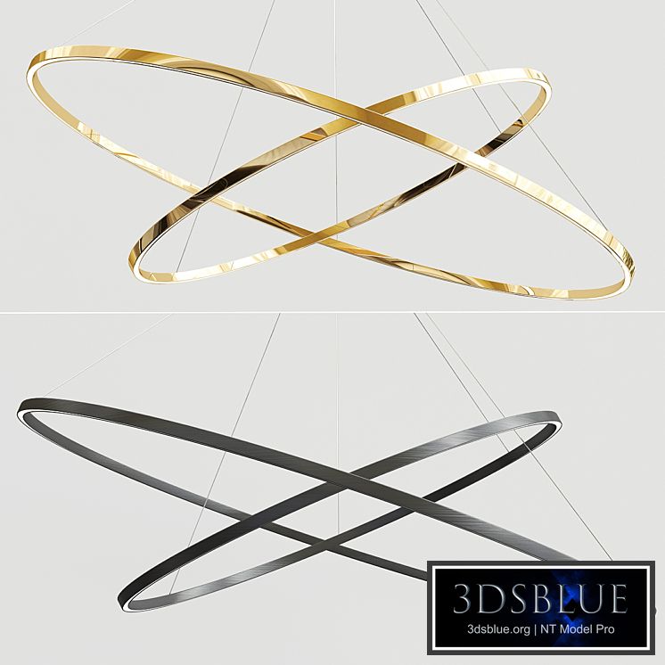 Ellisse Pendant Double Mega Ring Light