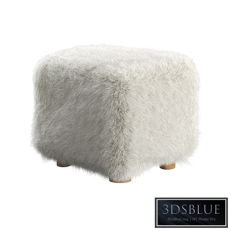 Bozzi Mongolian Sheepskin Ottoman Cb2