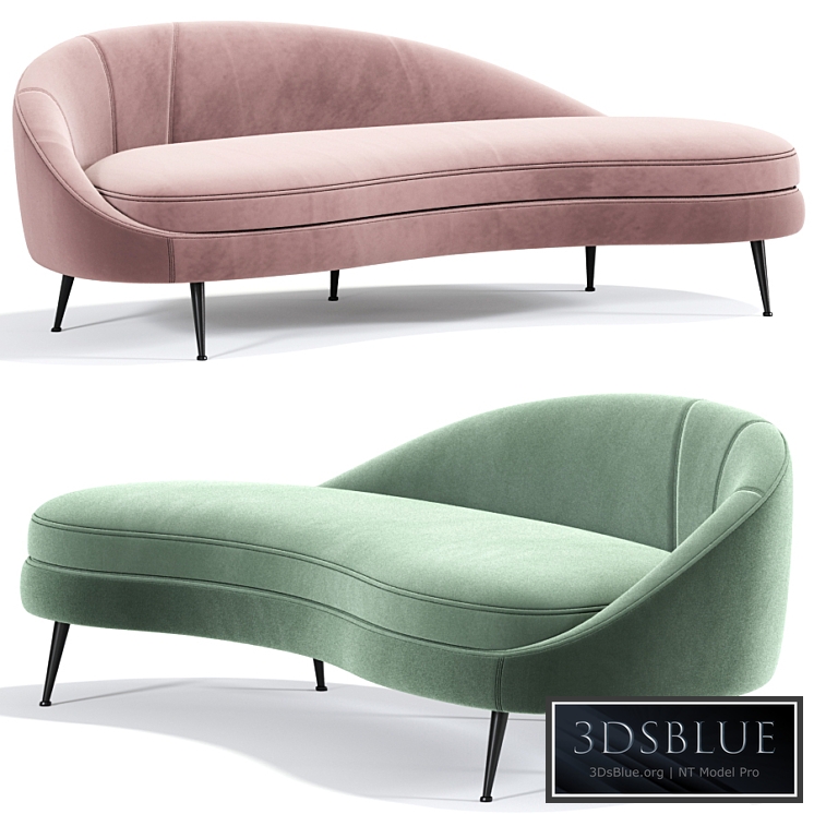 Porto sand curved sofa