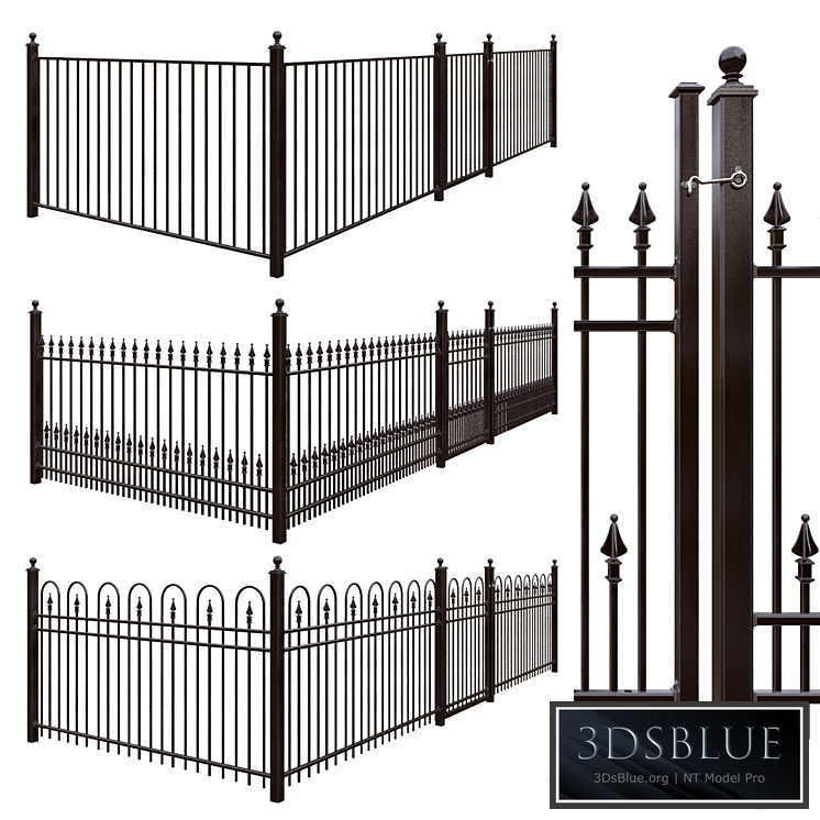 Iron fence set - Hoop and Picket / Puppet Picket / Pool