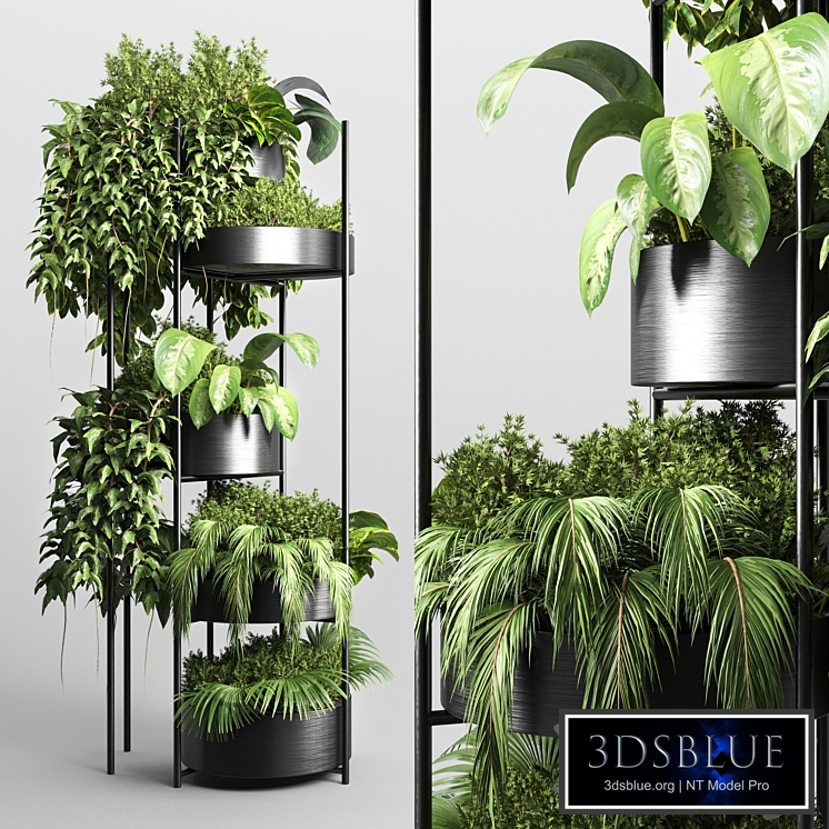 Indoor plant plant stand metal vase 08