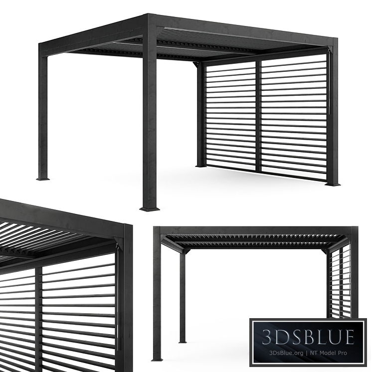 Pergola MARANZA 360cm with louvered facade