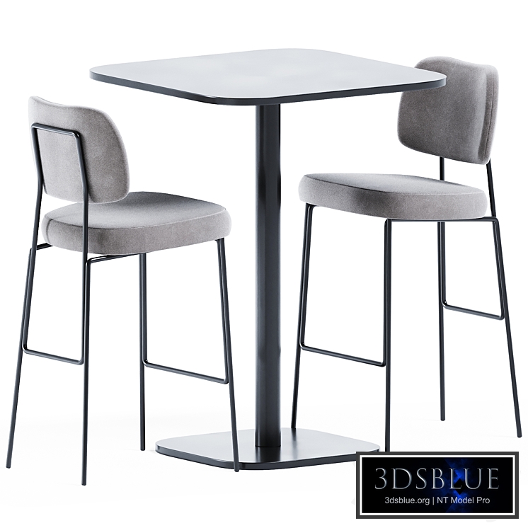 High Foot Table & Kapoor Bar Chair by Annud