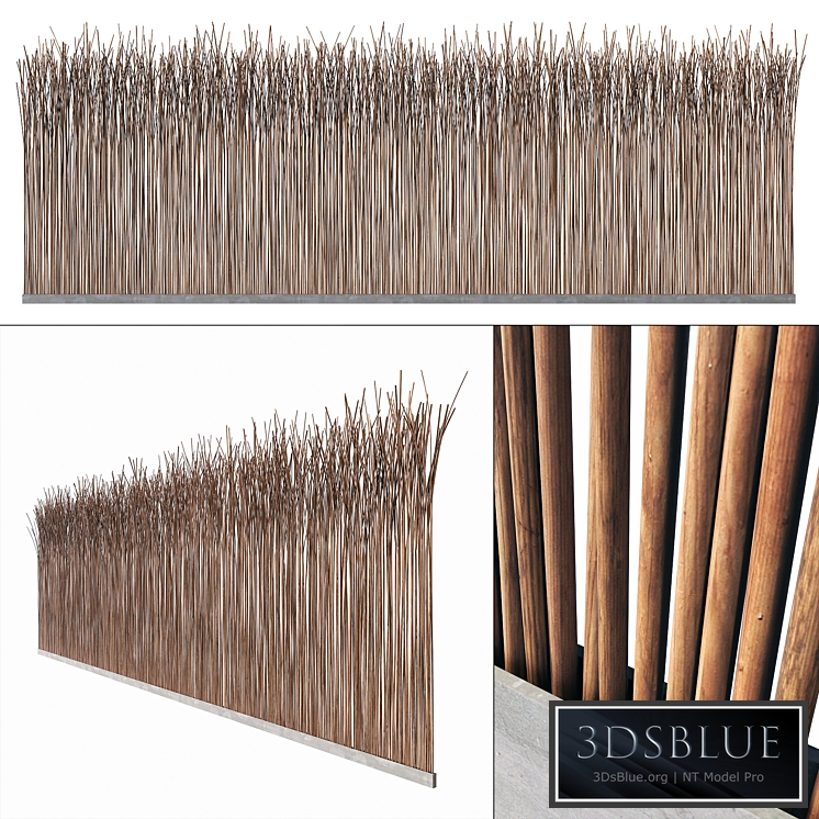 Screen long branch thin decor n5 / Long screen of thin branches No. 5