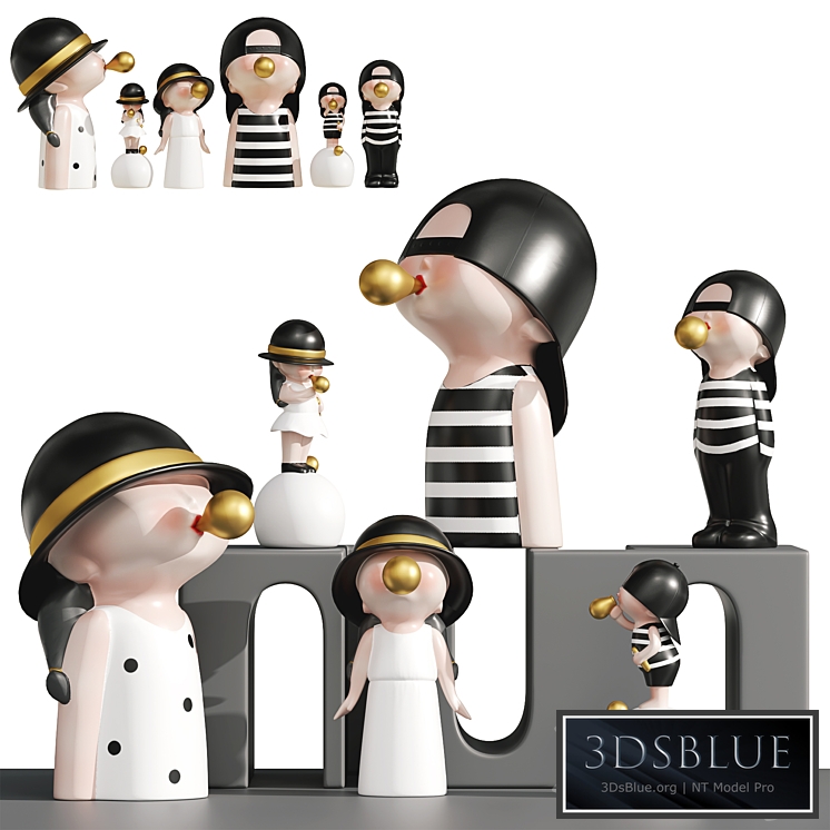 Bubble Blowing Figurine Statue Ⅱ