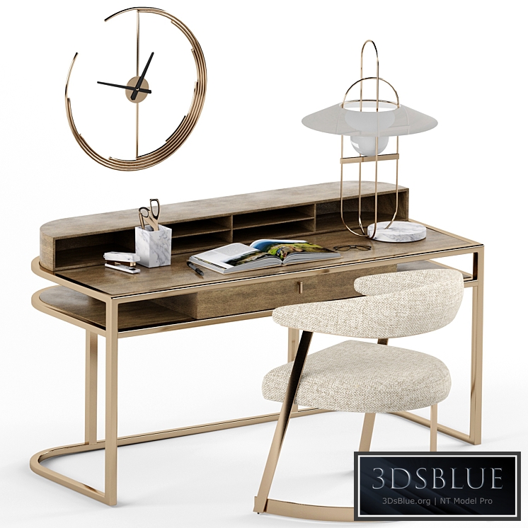 Eichholtz Highland Desk and Dexter Dining Eichholtz Chair