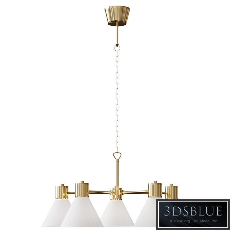 FLUGBO FLUGBO Candelabrum, 5-arm, brass / glass