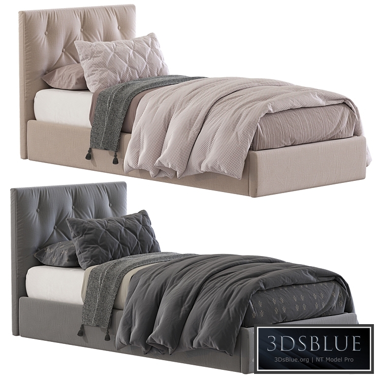 Bed with a soft headboard 8