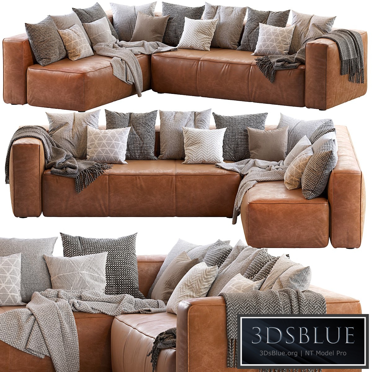 Мello Taos Brown Right Arm Corner Sectional