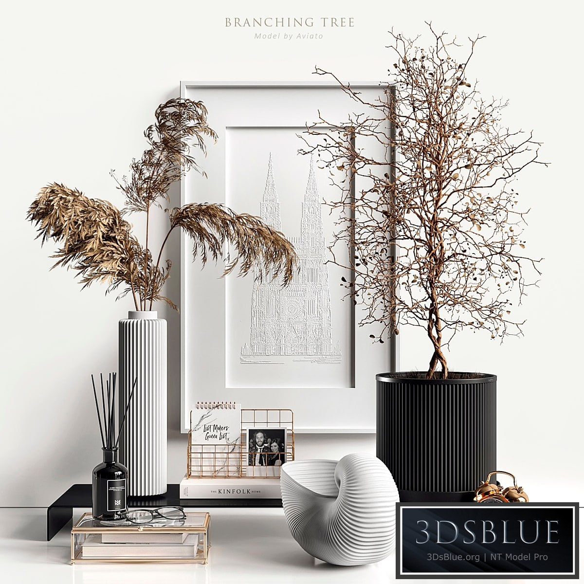 Branching tree and reed