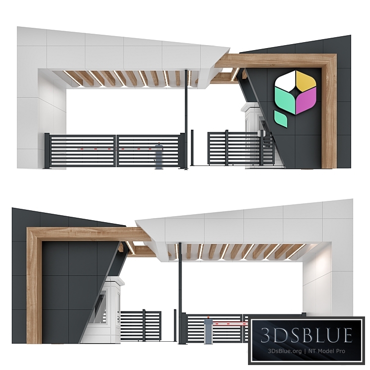 Residential complex entrance group