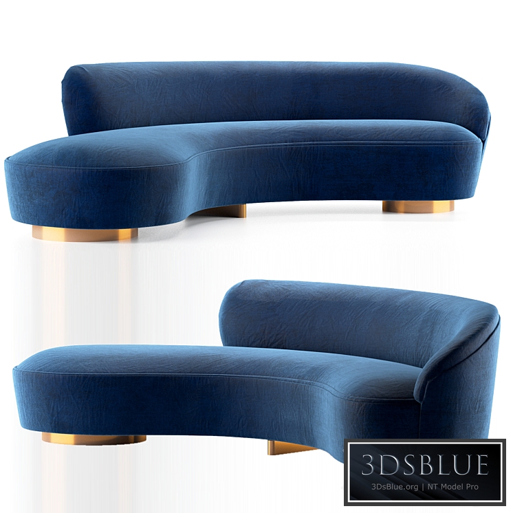 Freeform curved sofa