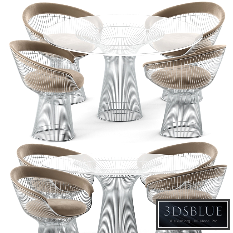 Platner Dining Table & Chair