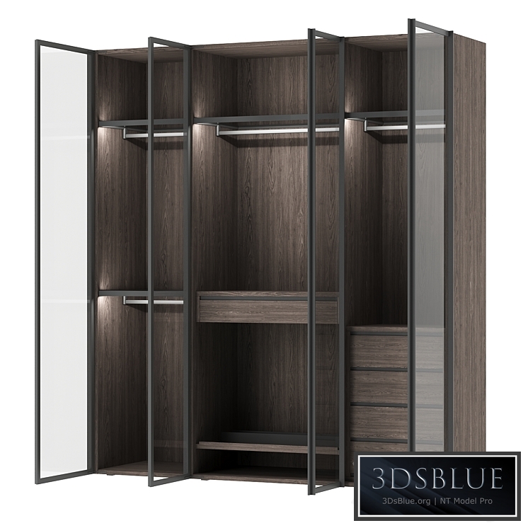 Italian glass wardrobe Scrigno by Sangiacomo