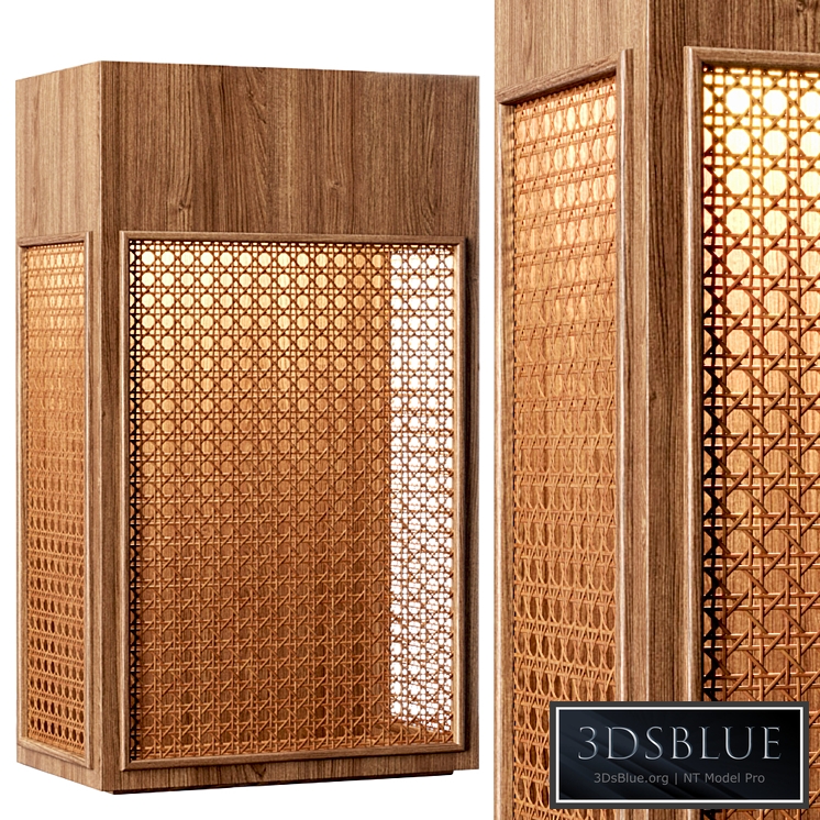 Florence rattan wall lantern FV3 / Rattan wall lamp
