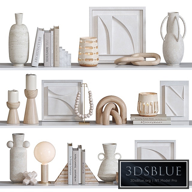 Decorative set for shelves