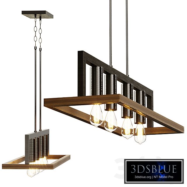 Black Forest 8 Chandelier with 4 Lights - Black Ashbury