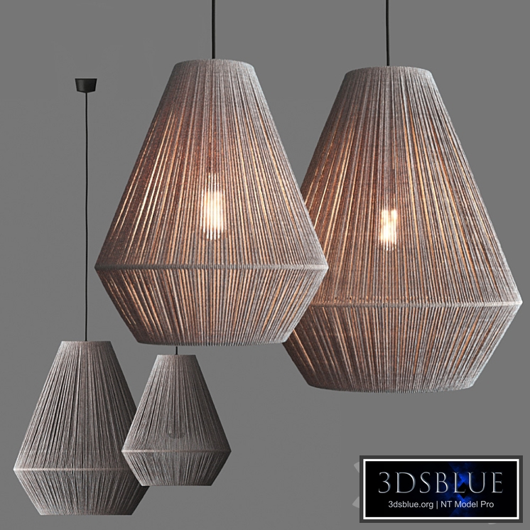 Paper rope lantern pendant