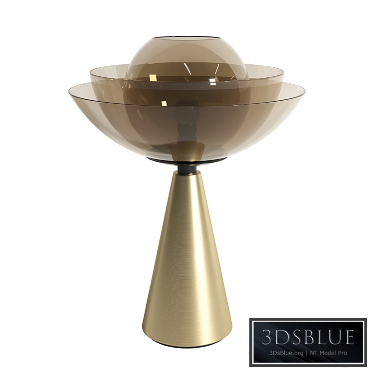 Mason Editions LOTUS matte gold table lamp