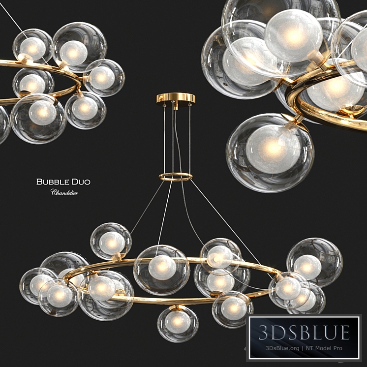 Bubble Duo Chandelier by Freya