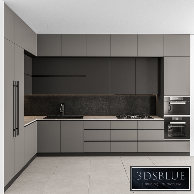 Kitchen Modern - Gray and Black 46