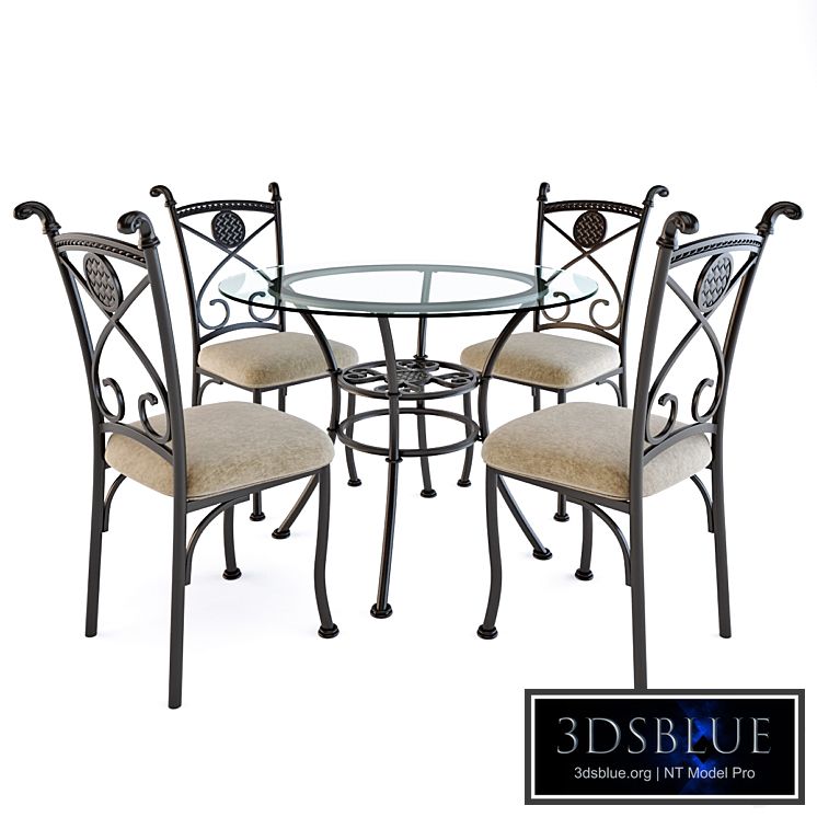 Traditional style dining table set