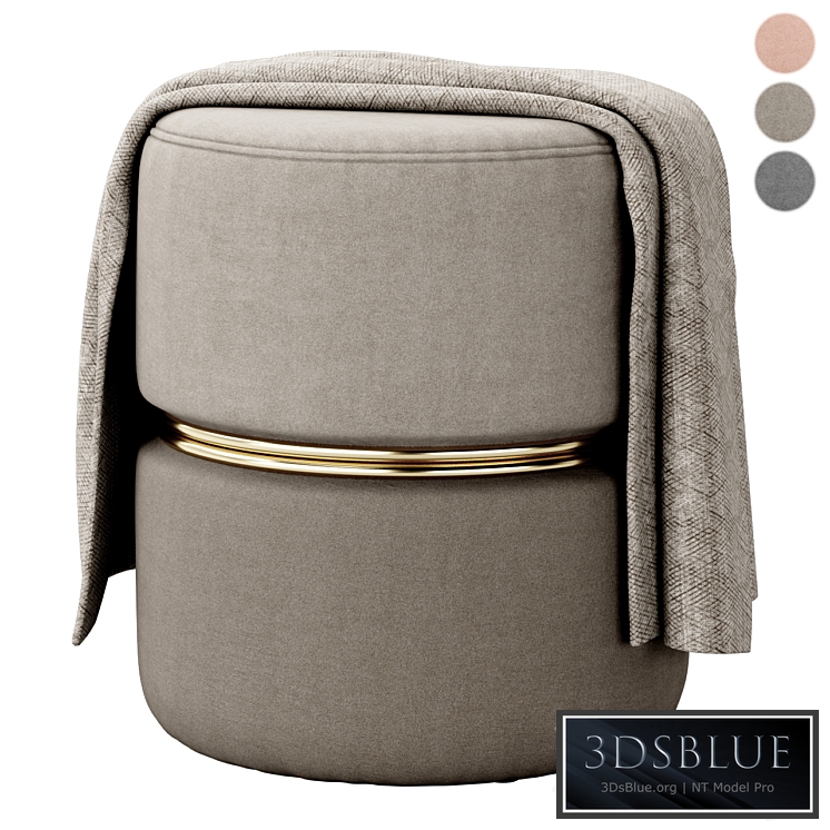 Red Pink Accent Stool by Dutch Furniture