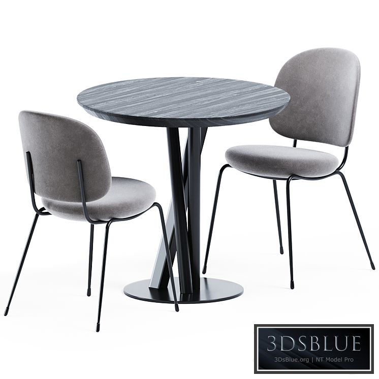 Niels Table D80 by TrabA & Industry Dining Chair by Stellar Works