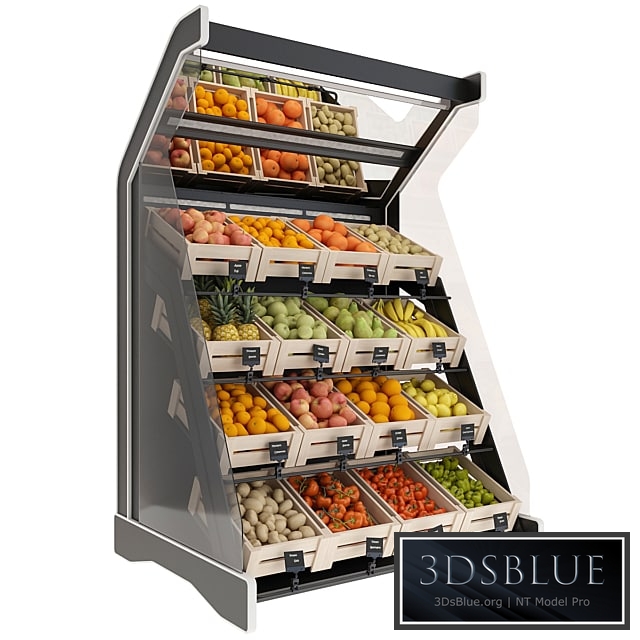 Shelves with products