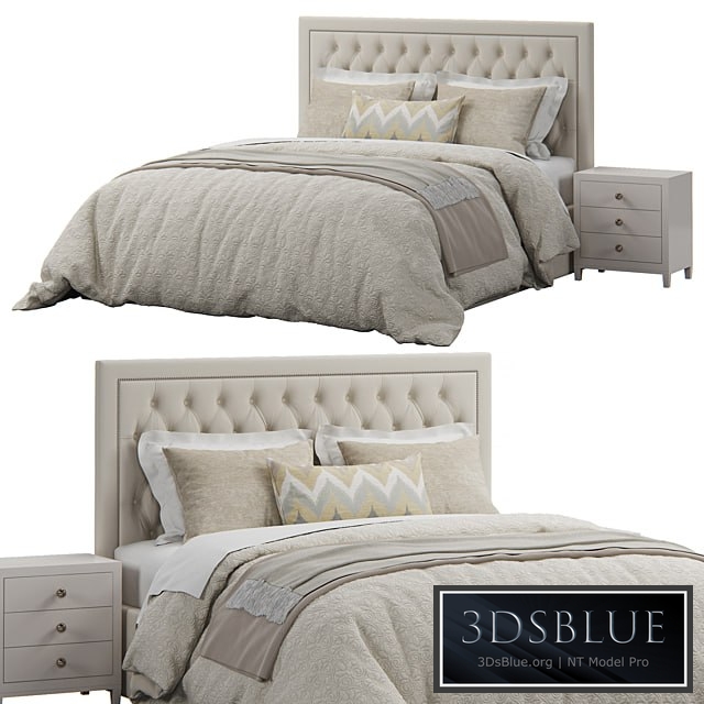 Osborne Fabric King Sized Tufted Headboard Bed