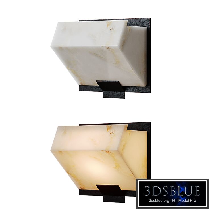 Pierre Chareau Simple "Sloping block" wall lamp
