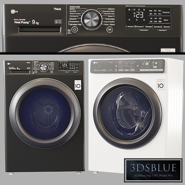 Washing machine and dryer LG / LG DC90V9V9W / LG F4T9RC9P