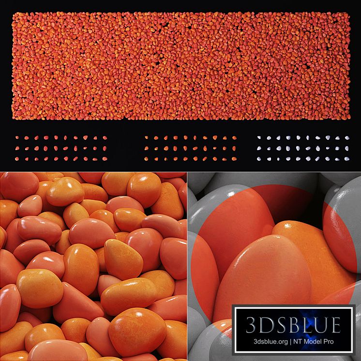 Gravel low decorative orange n2 / Gravel decorative orange No. 2