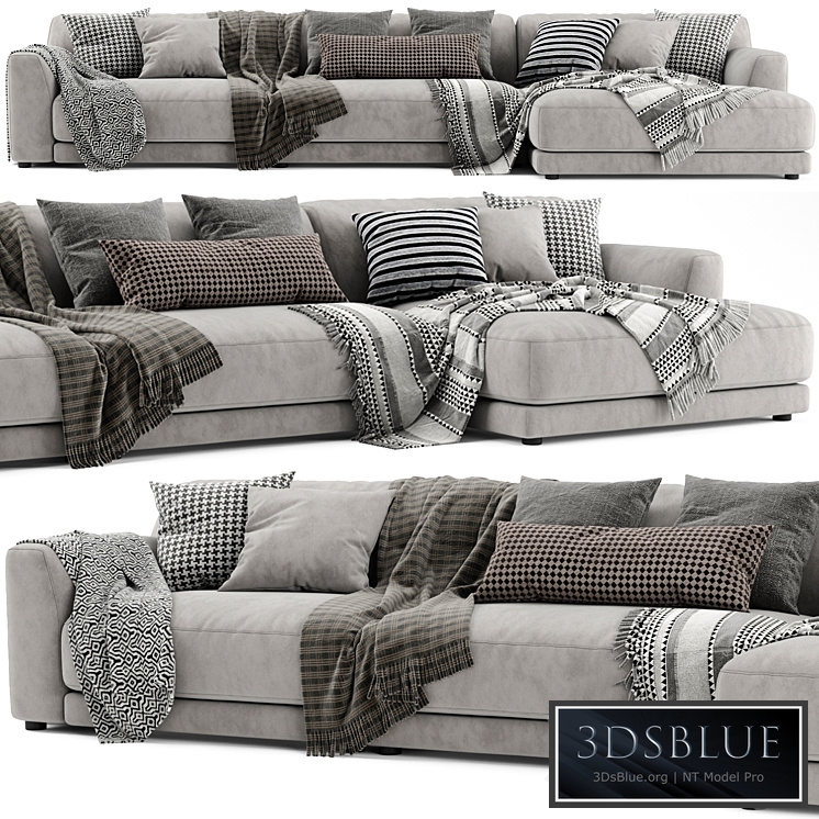 Poliform Paris Seoul Chaise Longue Sofa