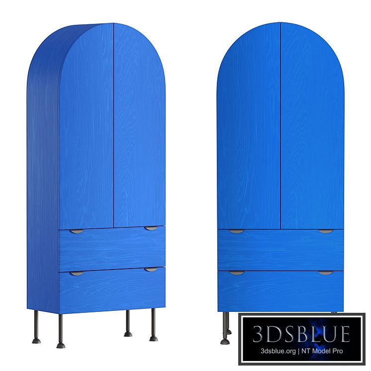 2LGStudio Blue Armoire Dresser