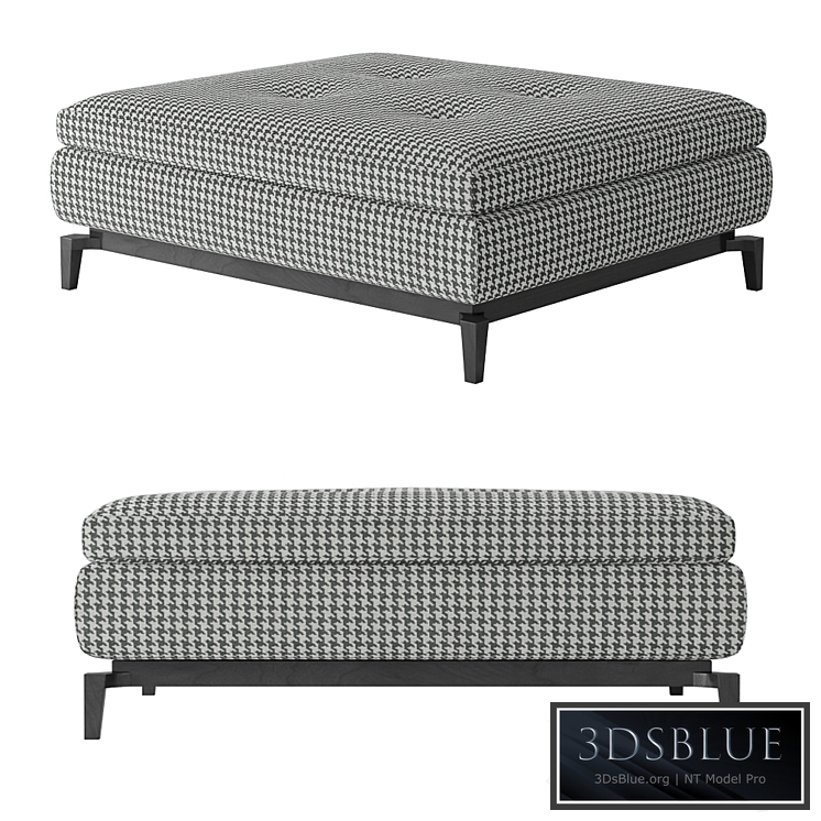 Minotti Andersen lovechair pouf