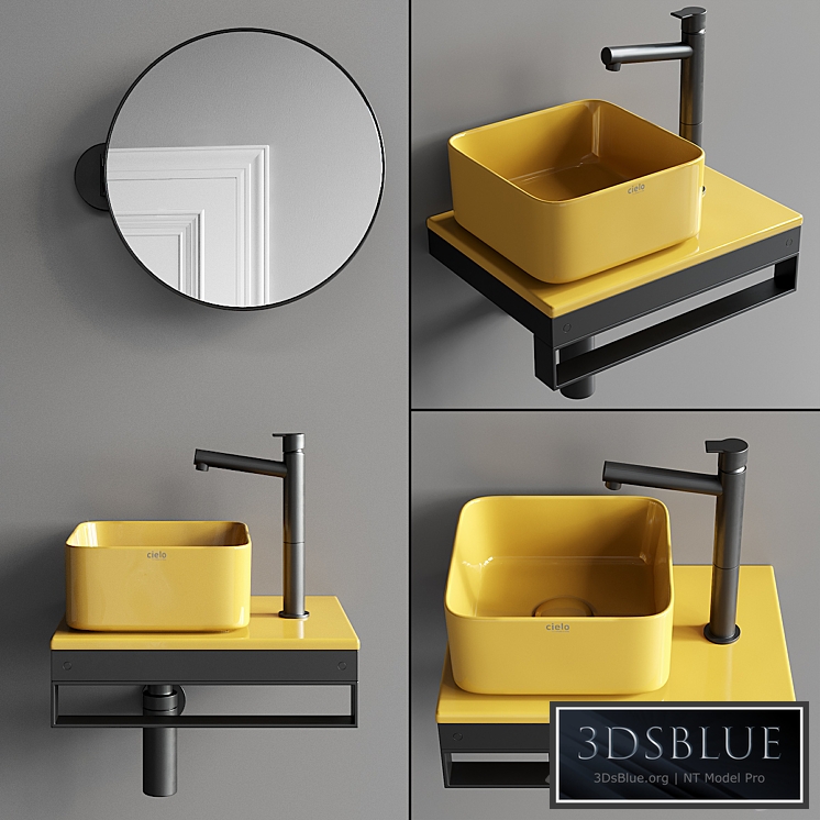 Ceramica Cielo Shui Comfort art. Milaq Square Washbasin Set 2